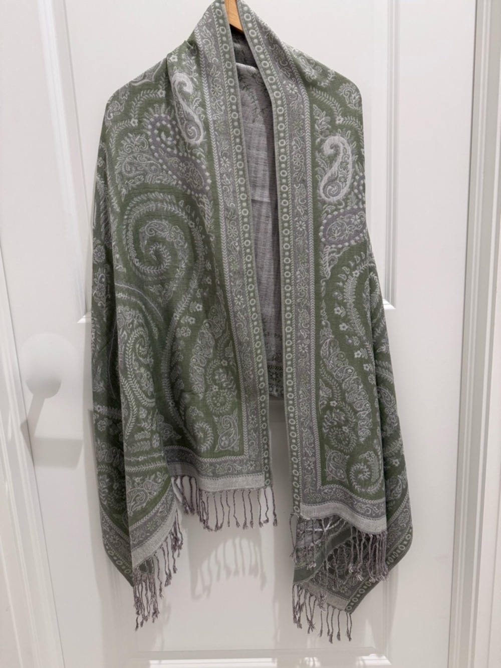 Green Paisley Scarf or Wrap NWOT